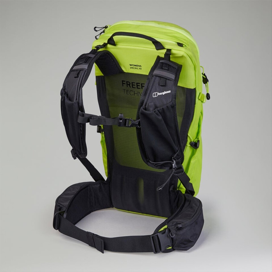 womens remote hike f23 backpack - yellow berghaus