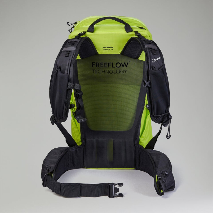 womens remote hike f23 backpack - yellow berghaus