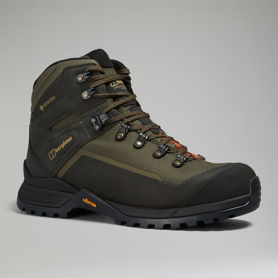 mens storm trek gore-tex boot - browndark green berghaus