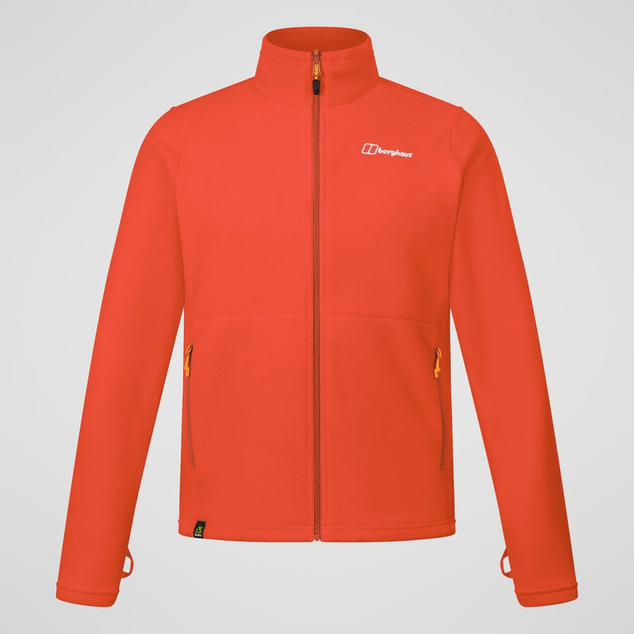 mens prism interactive polartec fleece jacket - orange berghaus
