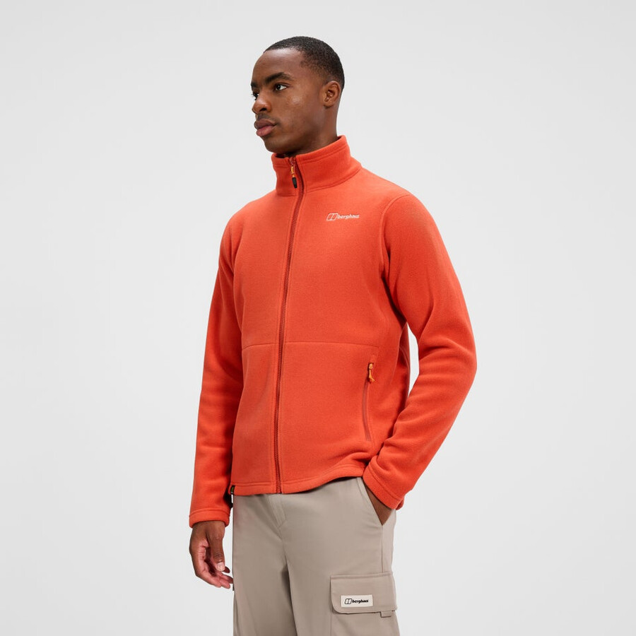 mens prism interactive polartec fleece jacket - orange berghaus