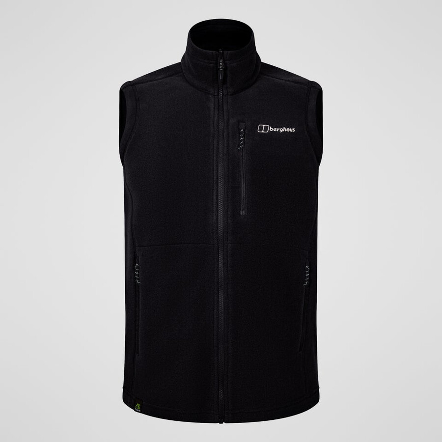 mens prism interactive polartec fleece gilet - black berghaus