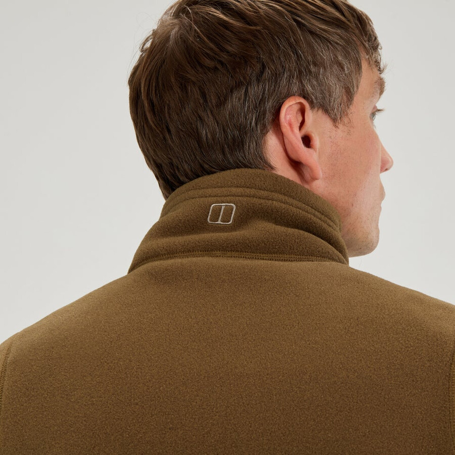 mens prism interactive polartec fleece gilet - brown berghaus