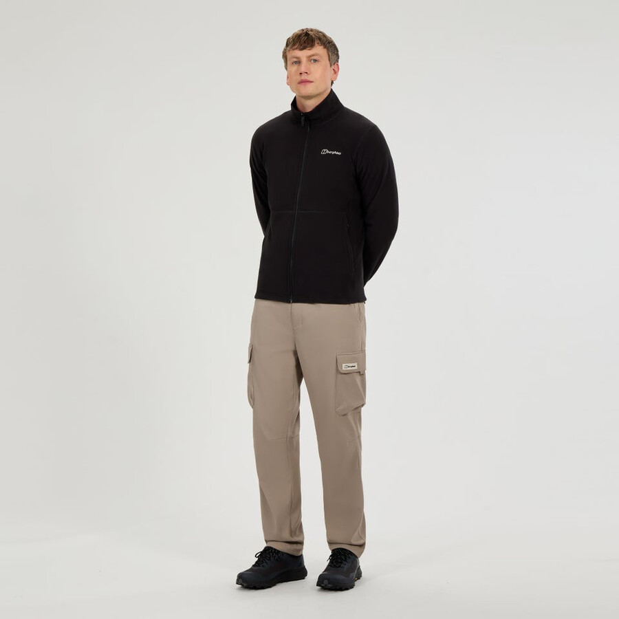 mens prism micro interactive polartec fleece jacket - black berghaus