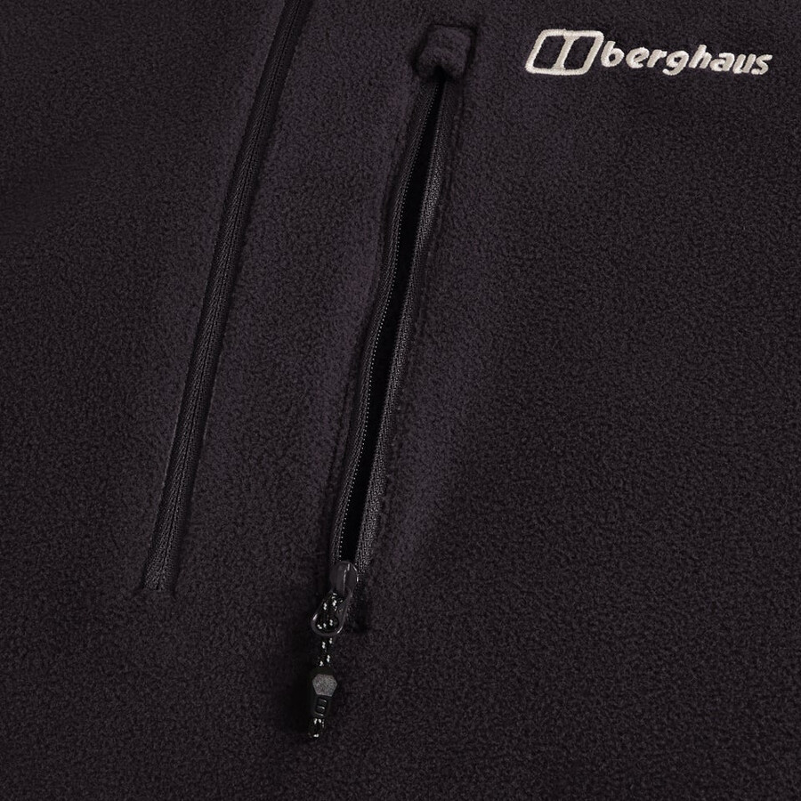 mens prism micro half zip polartec fleece - black berghaus