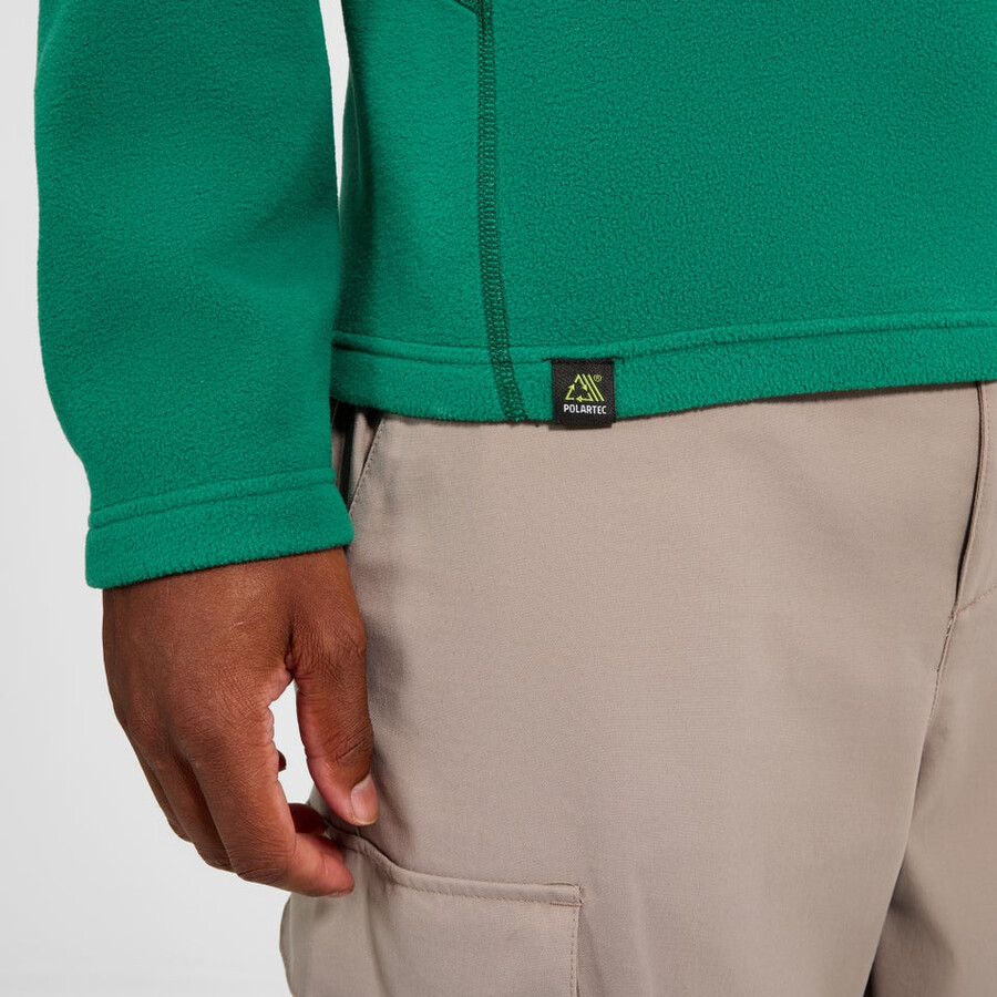 mens prism micro half zip polartec fleece - green berghaus