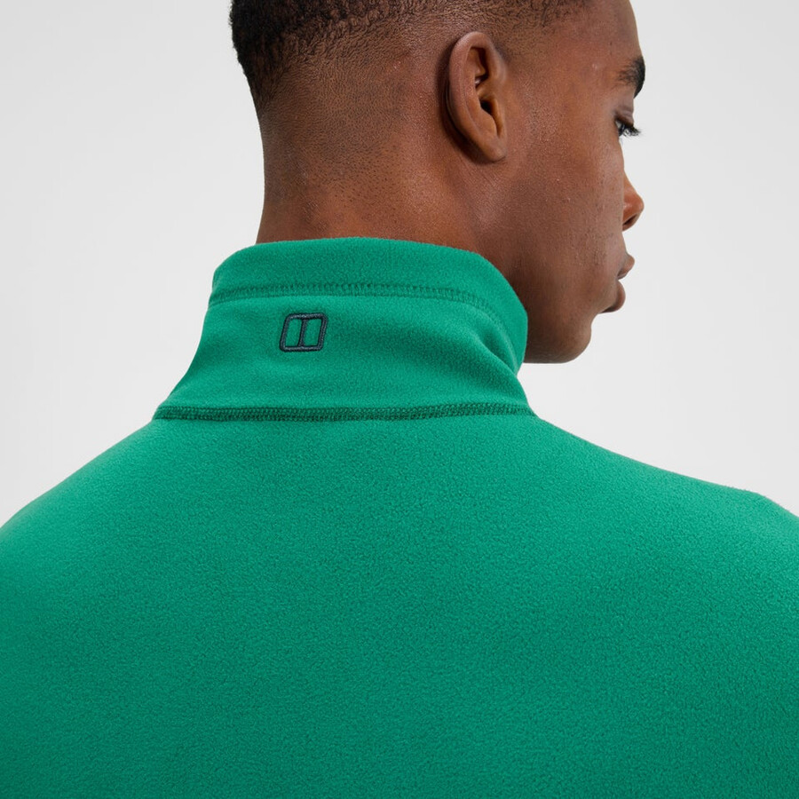 mens prism micro half zip polartec fleece - green berghaus