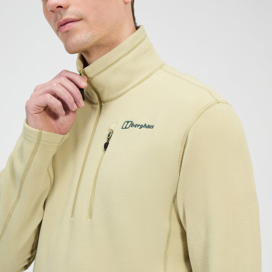 mens prism micro half zip polartec fleece - natural berghaus