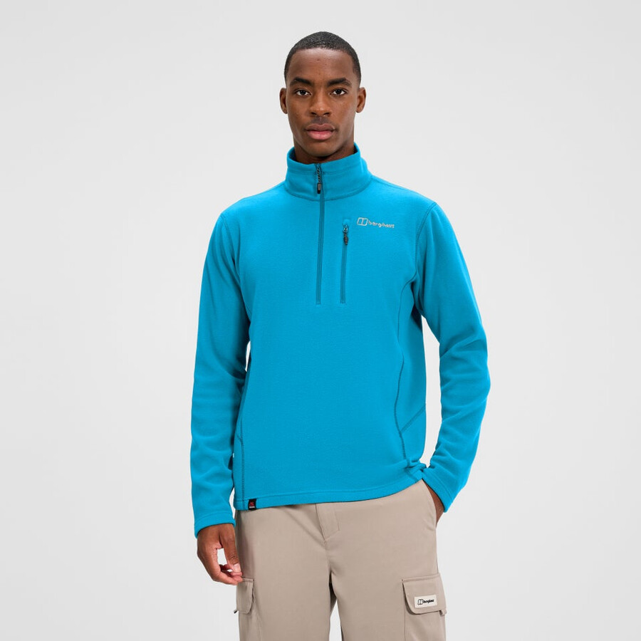 mens prism micro half zip polartec fleece - blue berghaus