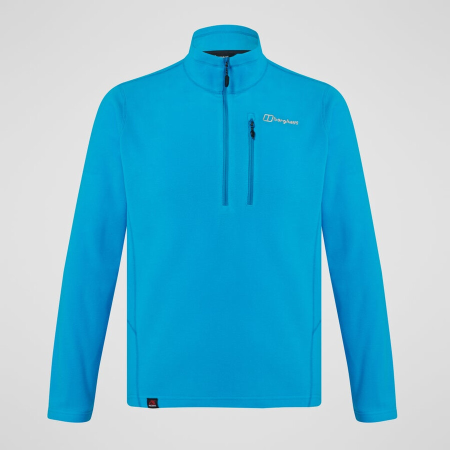 mens prism micro half zip polartec fleece - blue berghaus