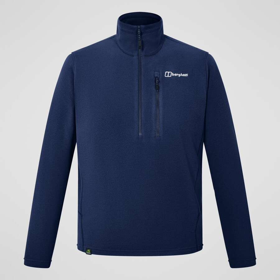 mens prism micro half zip polartec fleece - blue berghaus