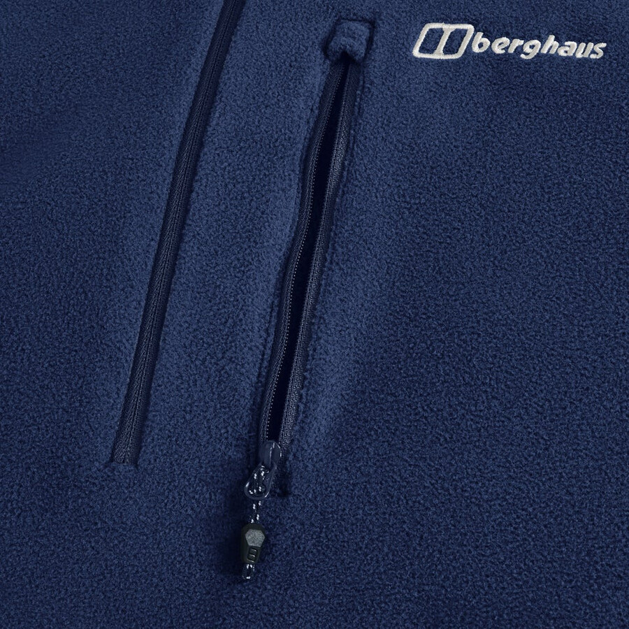 mens prism micro half zip polartec fleece - blue berghaus