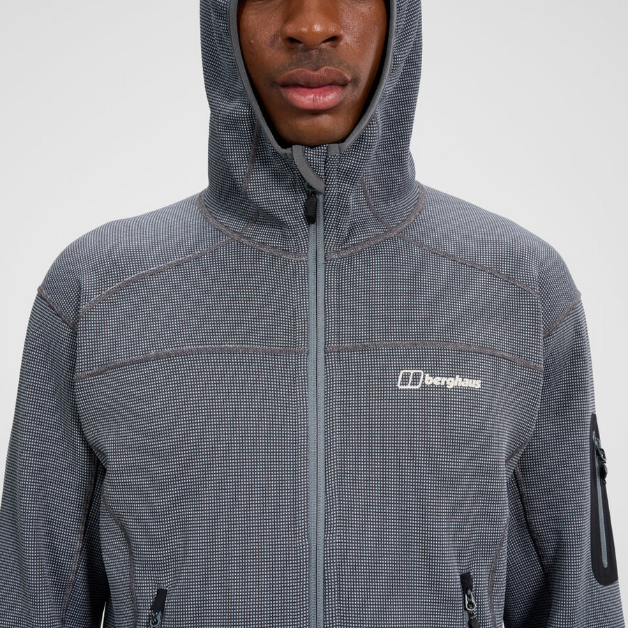mens pravitale mtn 2.0 hooded fleece jacket - grey berghaus