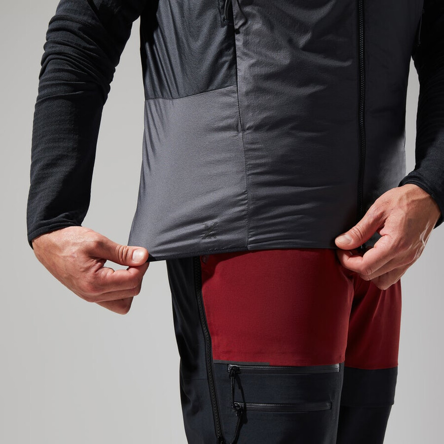 mens mtn arete lb synthetic vest - greyblack berghaus