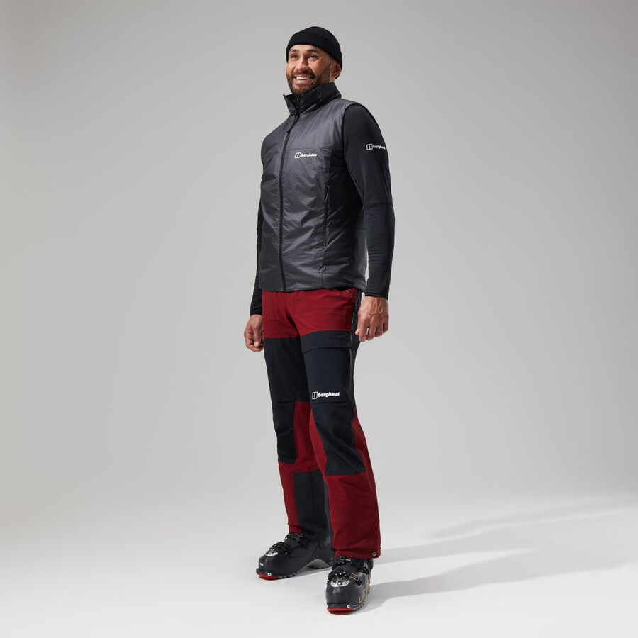 mens mtn arete lb synthetic vest - greyblack berghaus