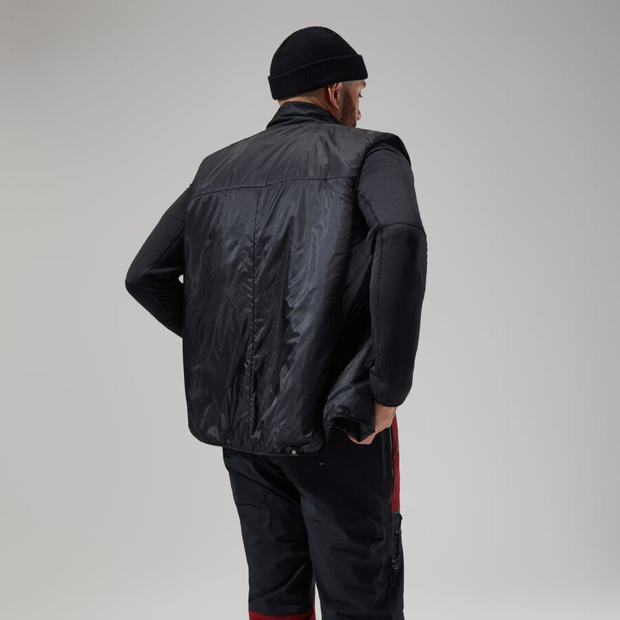 mens mtn arete lb synthetic vest - greyblack berghaus