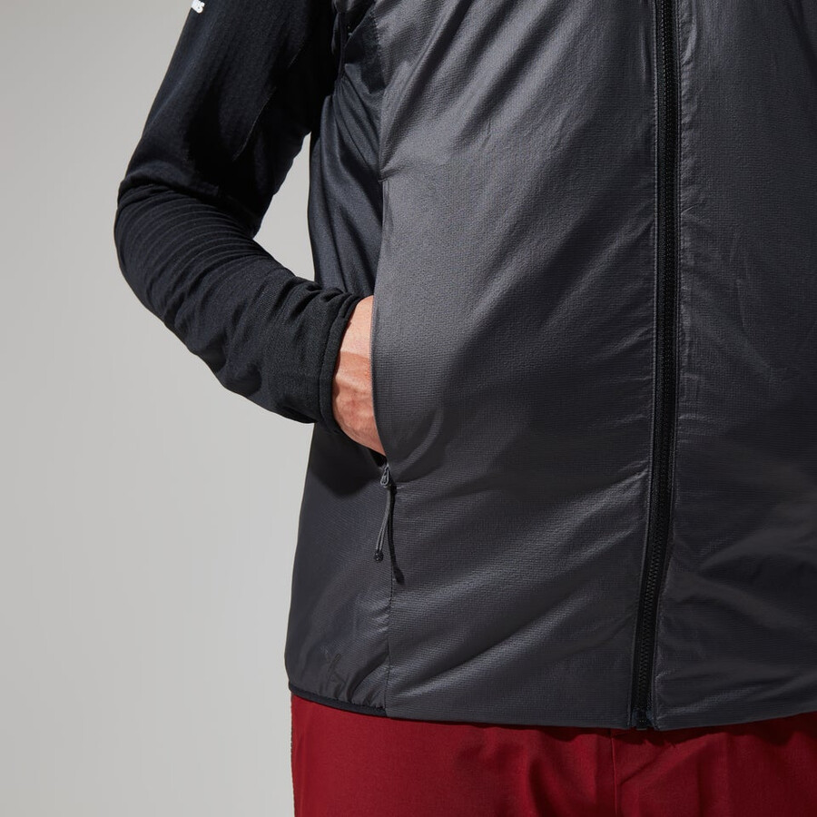 mens mtn arete lb synthetic vest - greyblack berghaus
