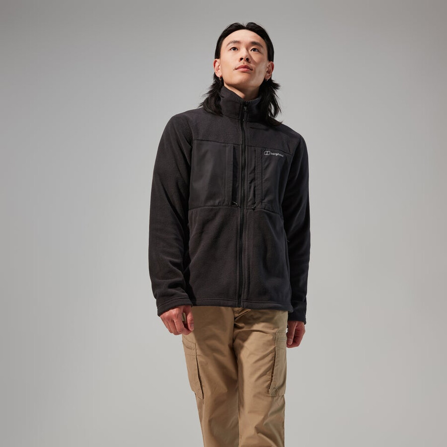 mens prism guide interactive polartec fleece jacket - black berghaus