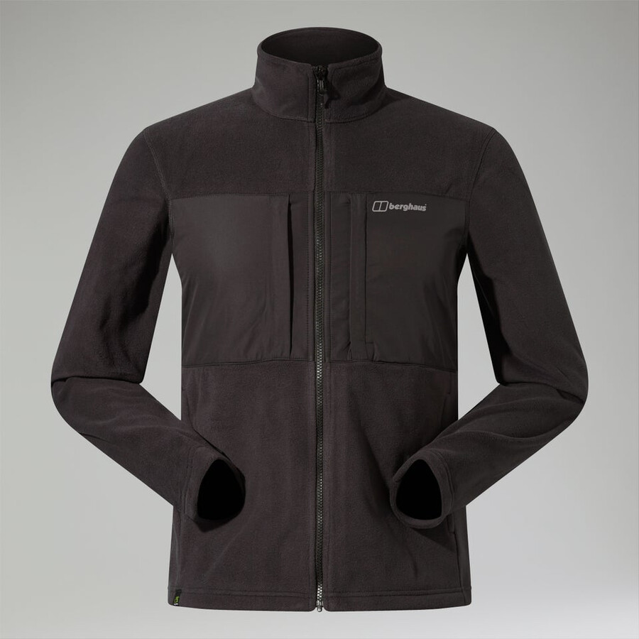 mens prism guide interactive polartec fleece jacket - black berghaus
