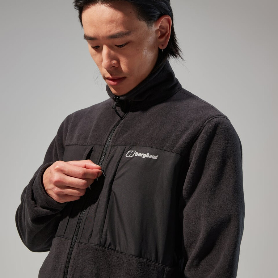 mens prism guide interactive polartec fleece jacket - black berghaus