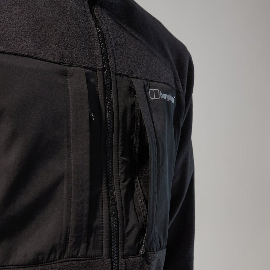 mens prism guide interactive polartec fleece jacket - black berghaus