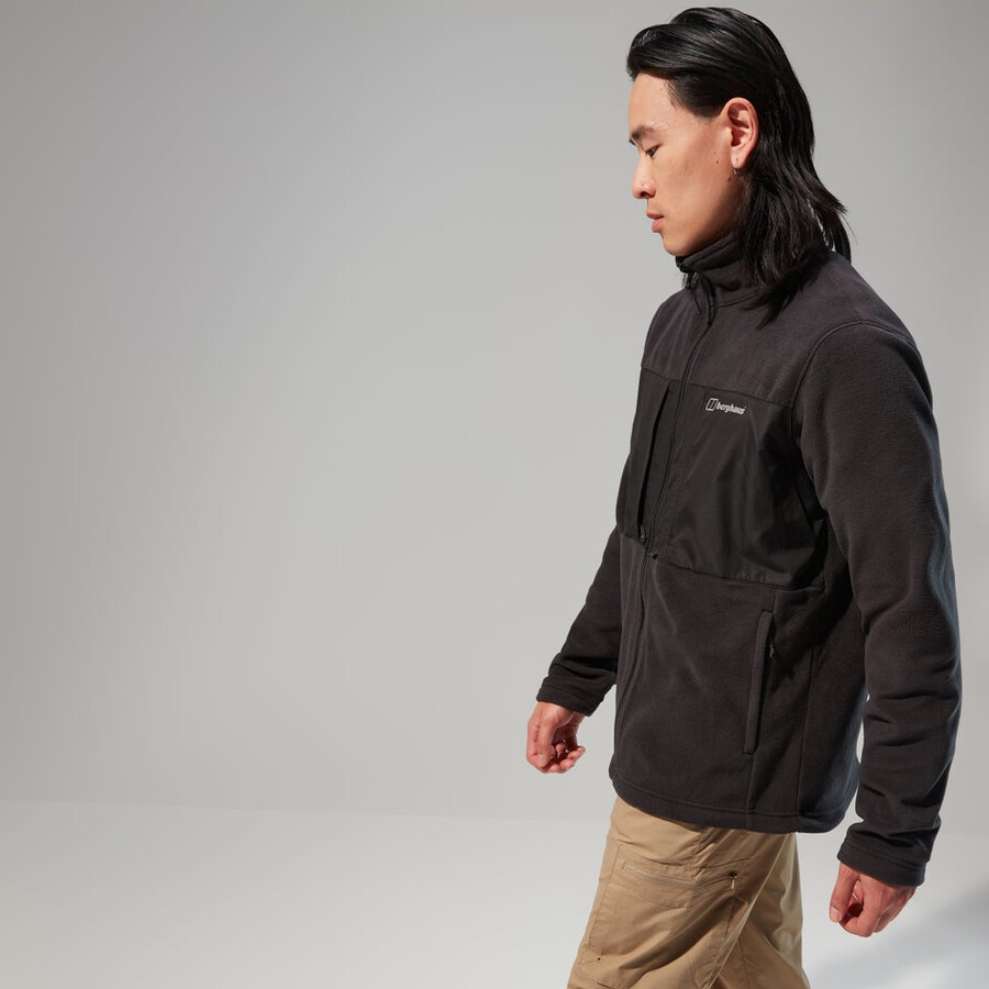 mens prism guide interactive polartec fleece jacket - black berghaus