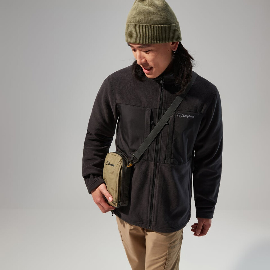 mens prism guide interactive polartec fleece jacket - black berghaus