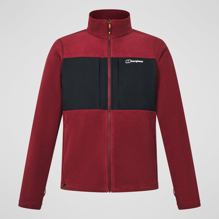 mens prism guide interactive polartec fleece jacket - redblack berghaus