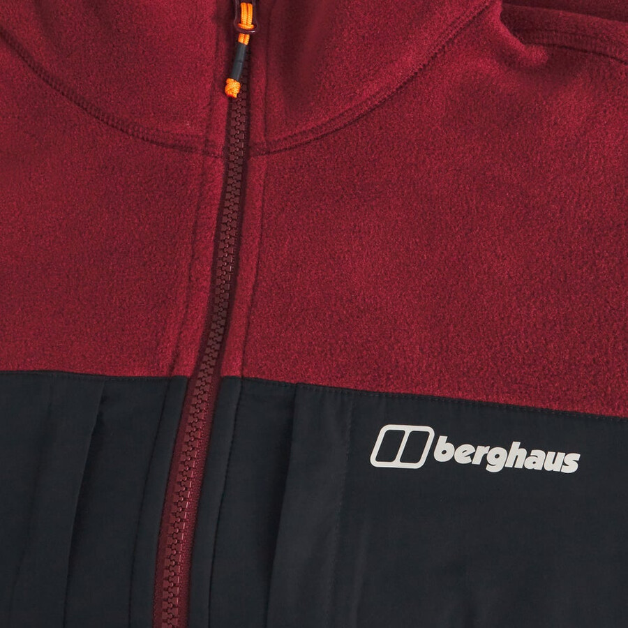 mens prism guide interactive polartec fleece jacket - redblack berghaus