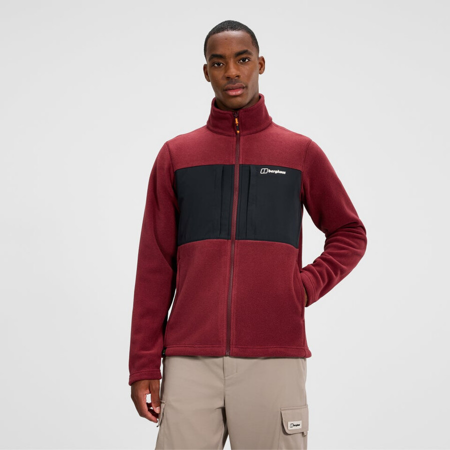 mens prism guide interactive polartec fleece jacket - redblack berghaus