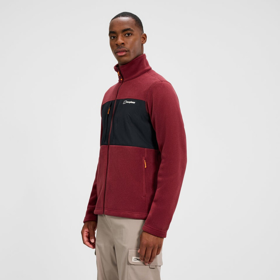 mens prism guide interactive polartec fleece jacket - redblack berghaus