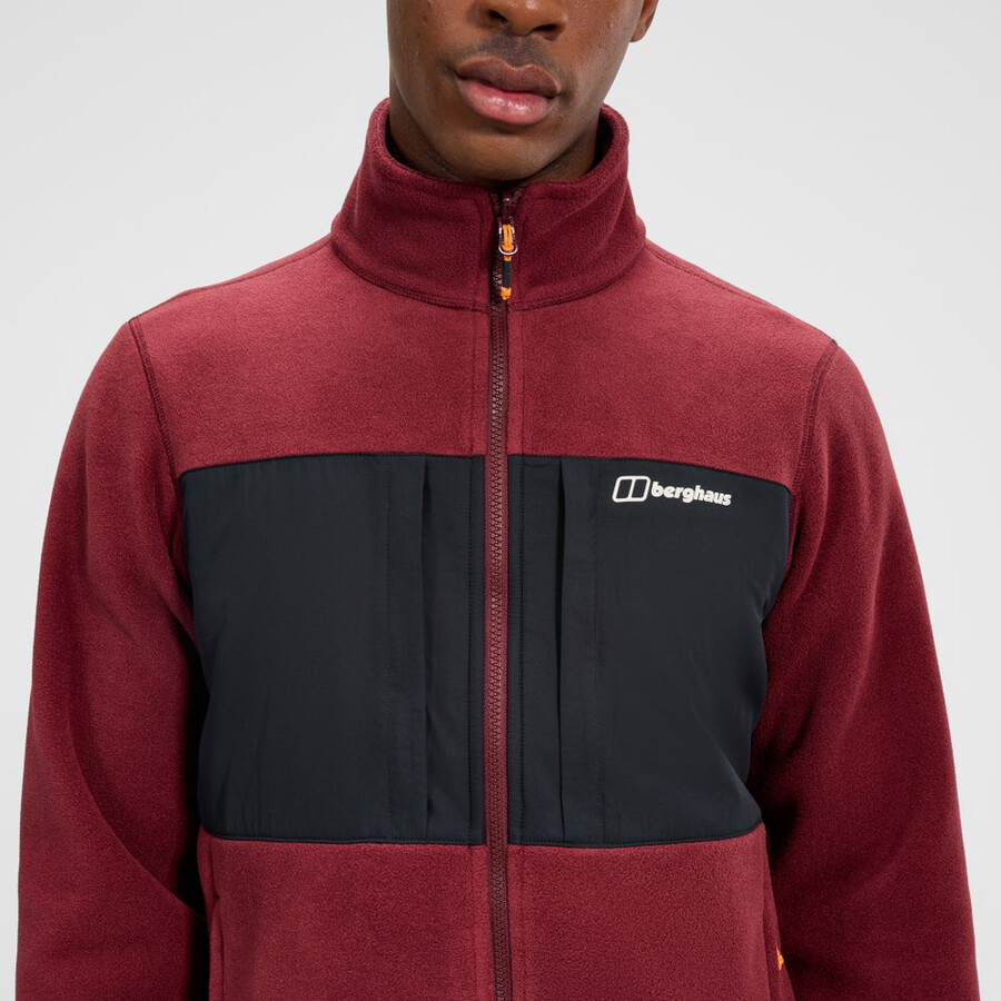 mens prism guide interactive polartec fleece jacket - redblack berghaus