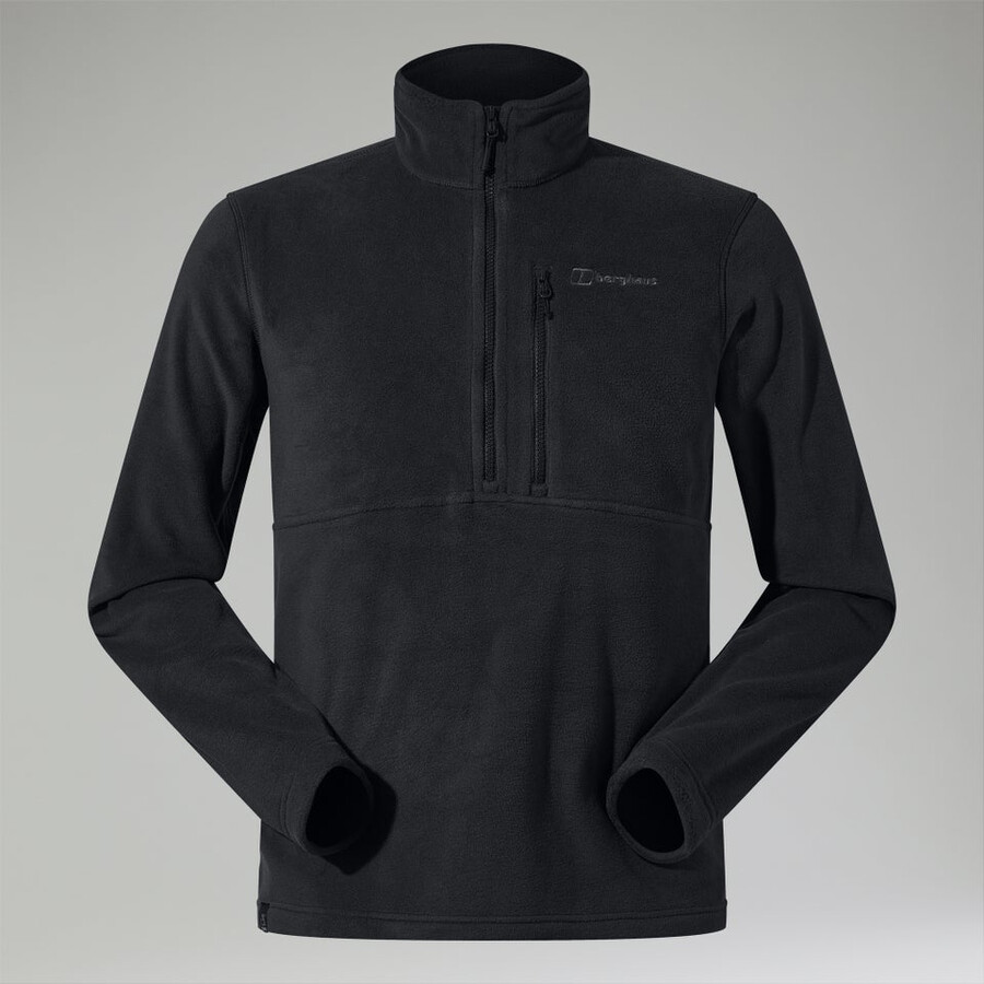 mens prism half zip polartec fleece - black berghaus