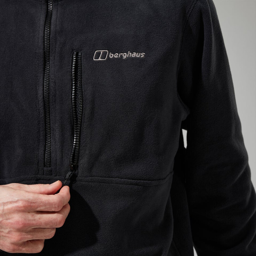 mens prism half zip polartec fleece - black berghaus