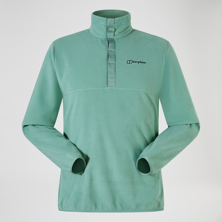 mens felltop snap fleece pullover - green berghaus