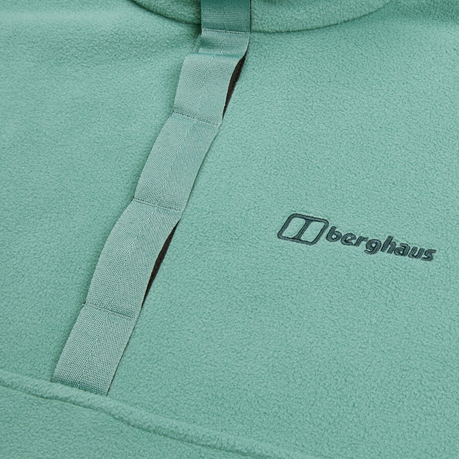 mens felltop snap fleece pullover - green berghaus