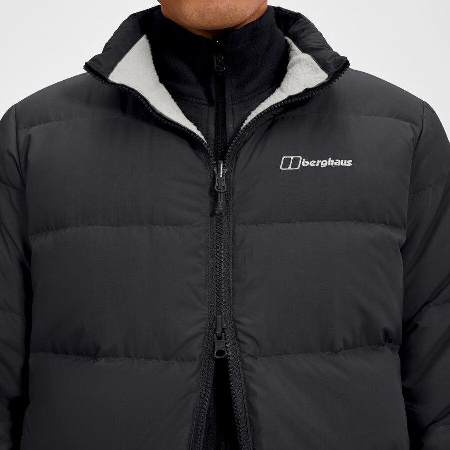 mens fulstow reversible down jacket - black berghaus