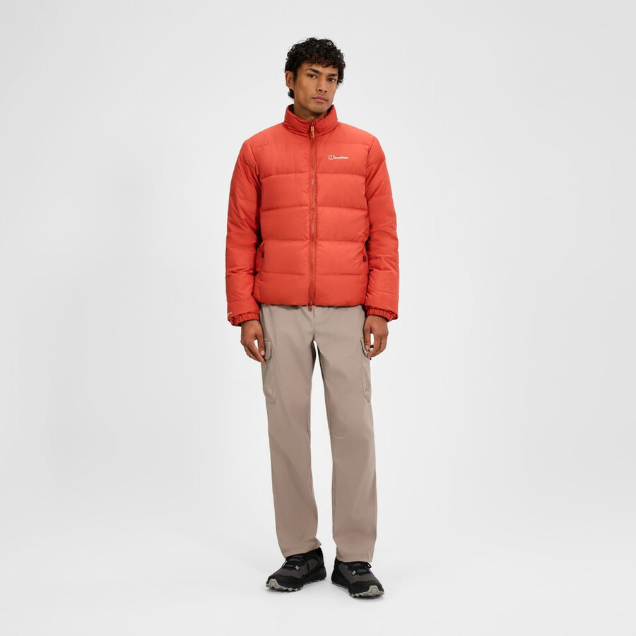 mens fulstow reversible down jacket - orangegrey berghaus