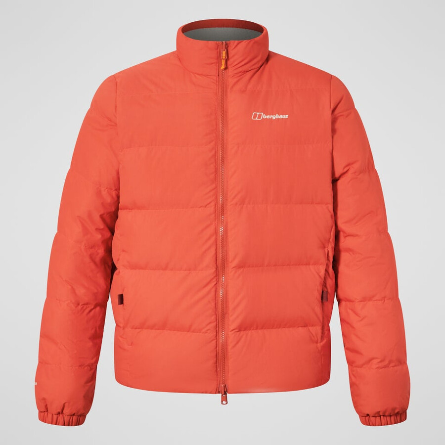 mens fulstow reversible down jacket - orangegrey berghaus