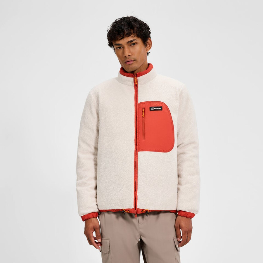 mens fulstow reversible down jacket - orangegrey berghaus