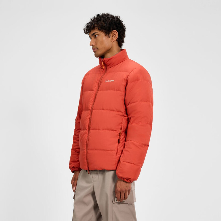 mens fulstow reversible down jacket - orangegrey berghaus
