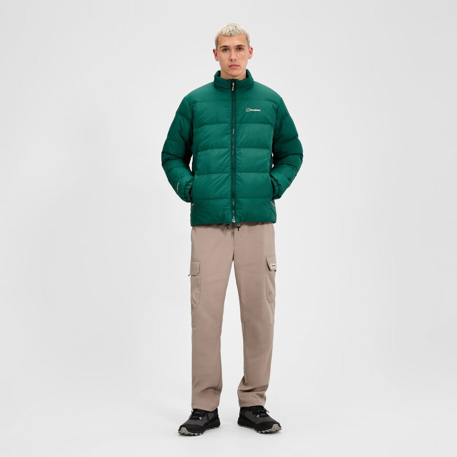 mens fulstow reversible down jacket - greenblack berghaus