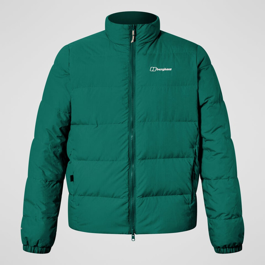 mens fulstow reversible down jacket - greenblack berghaus