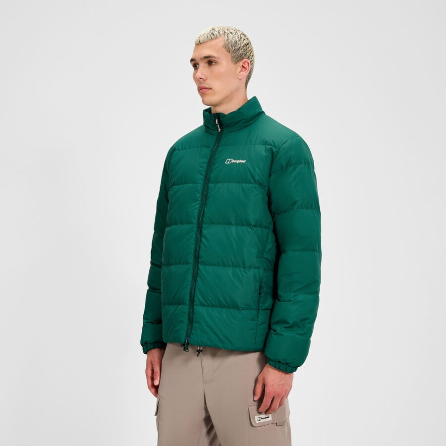 mens fulstow reversible down jacket - greenblack berghaus