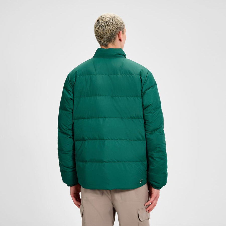 mens fulstow reversible down jacket - greenblack berghaus