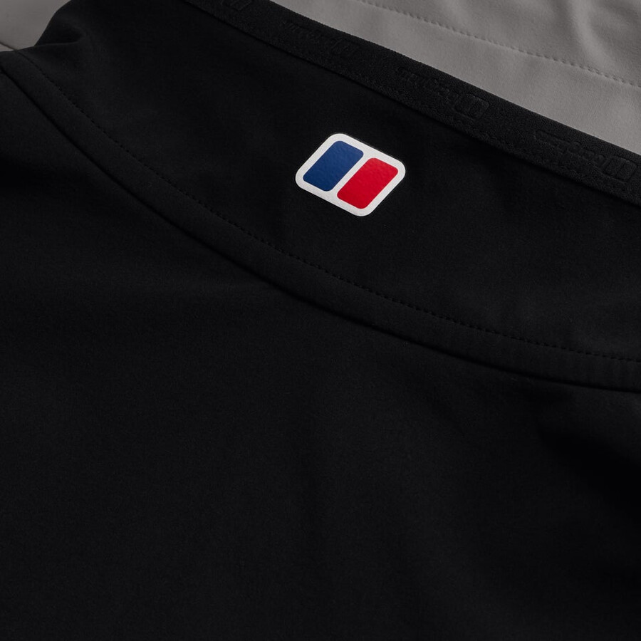 mens terrain trek half zip jacket - greyblack berghaus