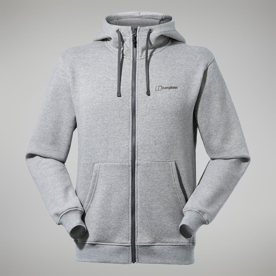 mens logo fz hoody dark grey berghaus