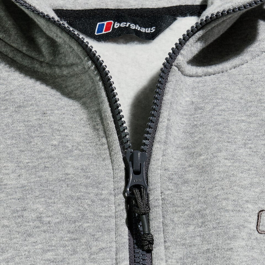 mens logo fz hoody dark grey berghaus