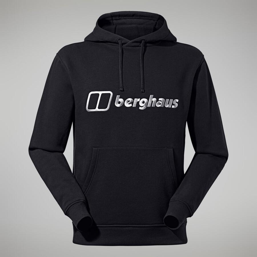 mens logo hoody black berghaus