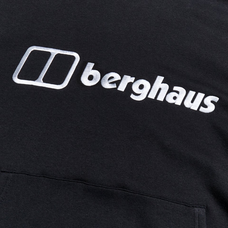mens logo hoody black berghaus